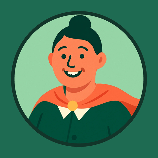 The Milvie app icon: her portrait on a deep green tile.